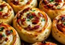 Cheesy Garlic Butter Bacon Ranch Pizza Rolls