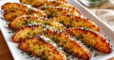 Crispy Garlic Parmesan Potato Wedges