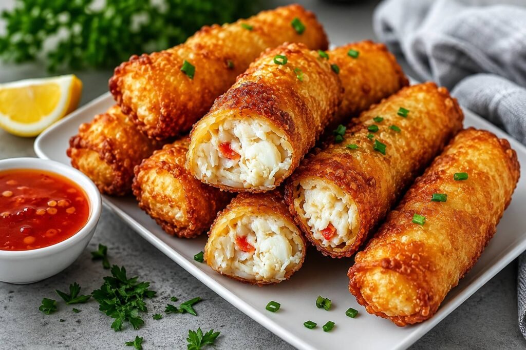 Crispy Crab Cake Egg Rolls