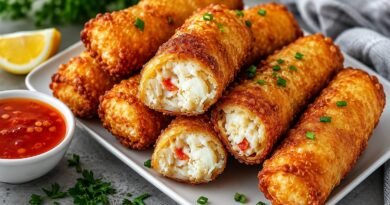 Crispy Crab Cake Egg Rolls