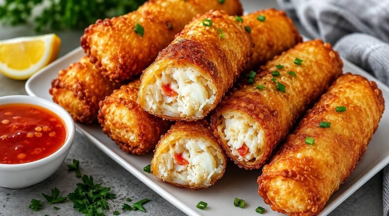 Crispy Crab Cake Egg Rolls