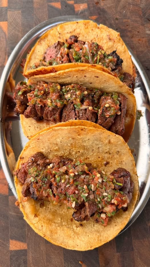 Tri-Tip Tacos with Roasted Salsa