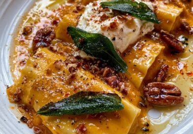 Creamy Pumpkin Cannelloni with Burrata